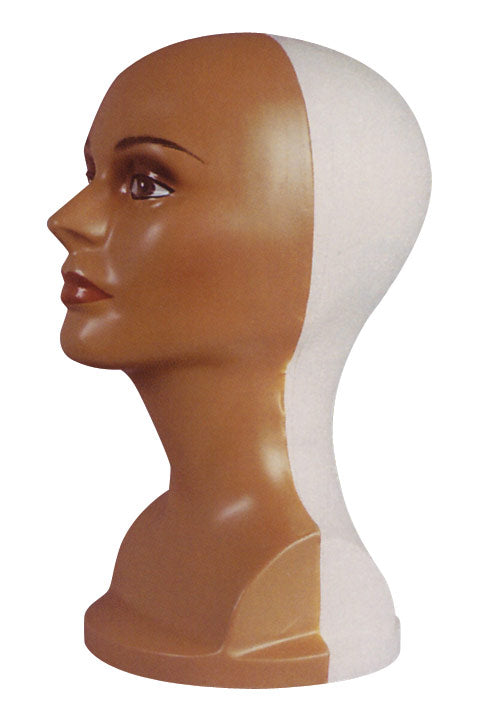 Mannequin Head Plastic/Foam Dark