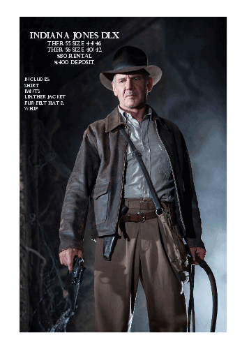 INDIANA JONES DELUXE 44-46 size